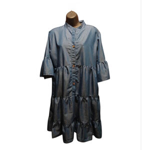 SHEIN Blue Midi Dress